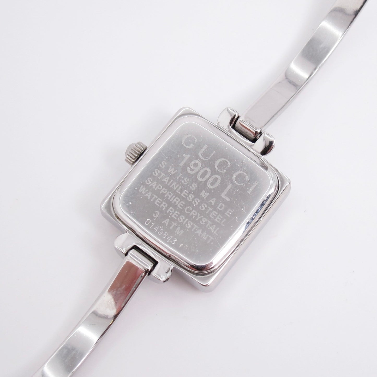 Gucci Vintage Square Silver Face Bangle Watch