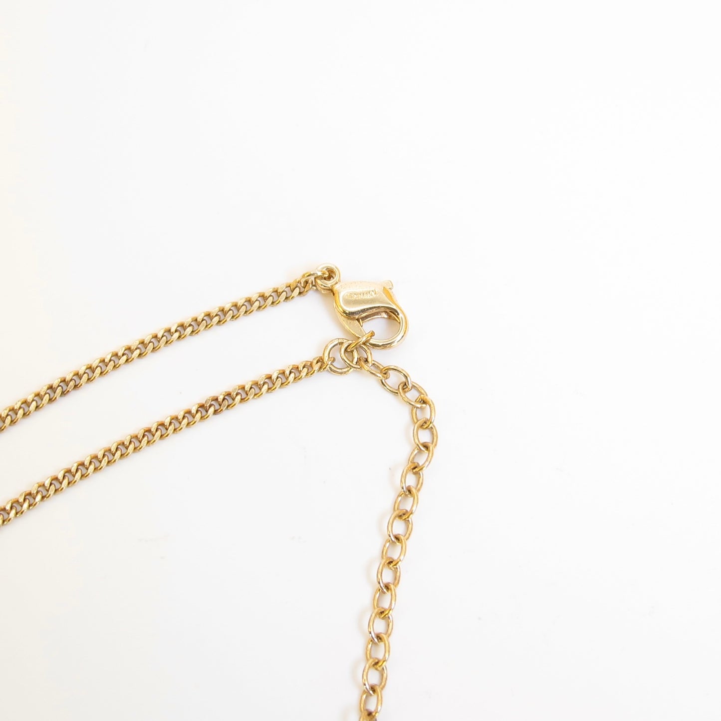 Christian Dior Vintage CD Logo and Ribbon with Rhinestone Golden Necklace