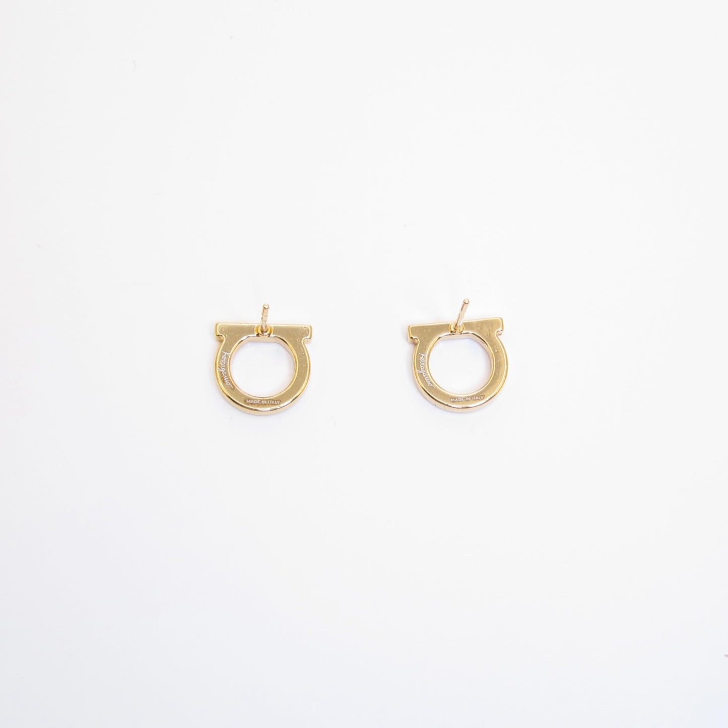 Ferragamo Vintage Gancini Golden Earrings