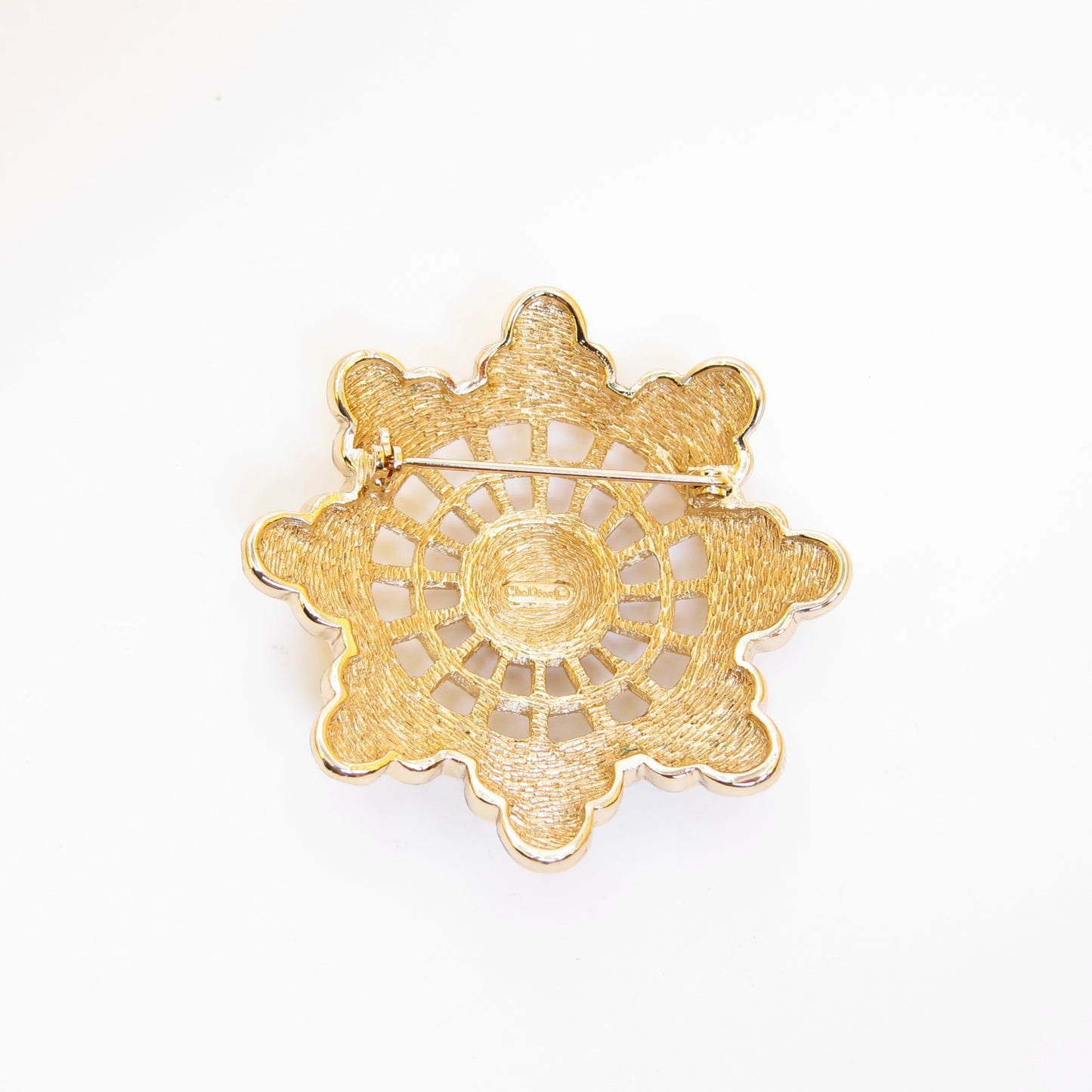 Christian Dior Vintage Stylish Golden Brooch