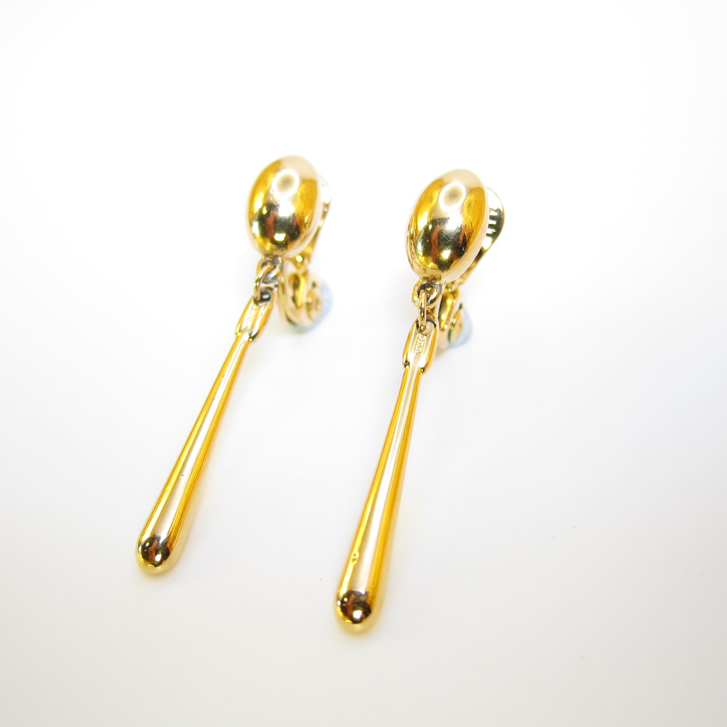 Monet Vintage Stylish Dangling Golden Clip-on Earrings