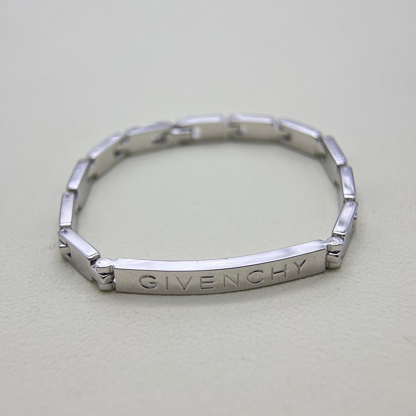 Givenchy Vintage Givenchy Logo Silver Bracelet
