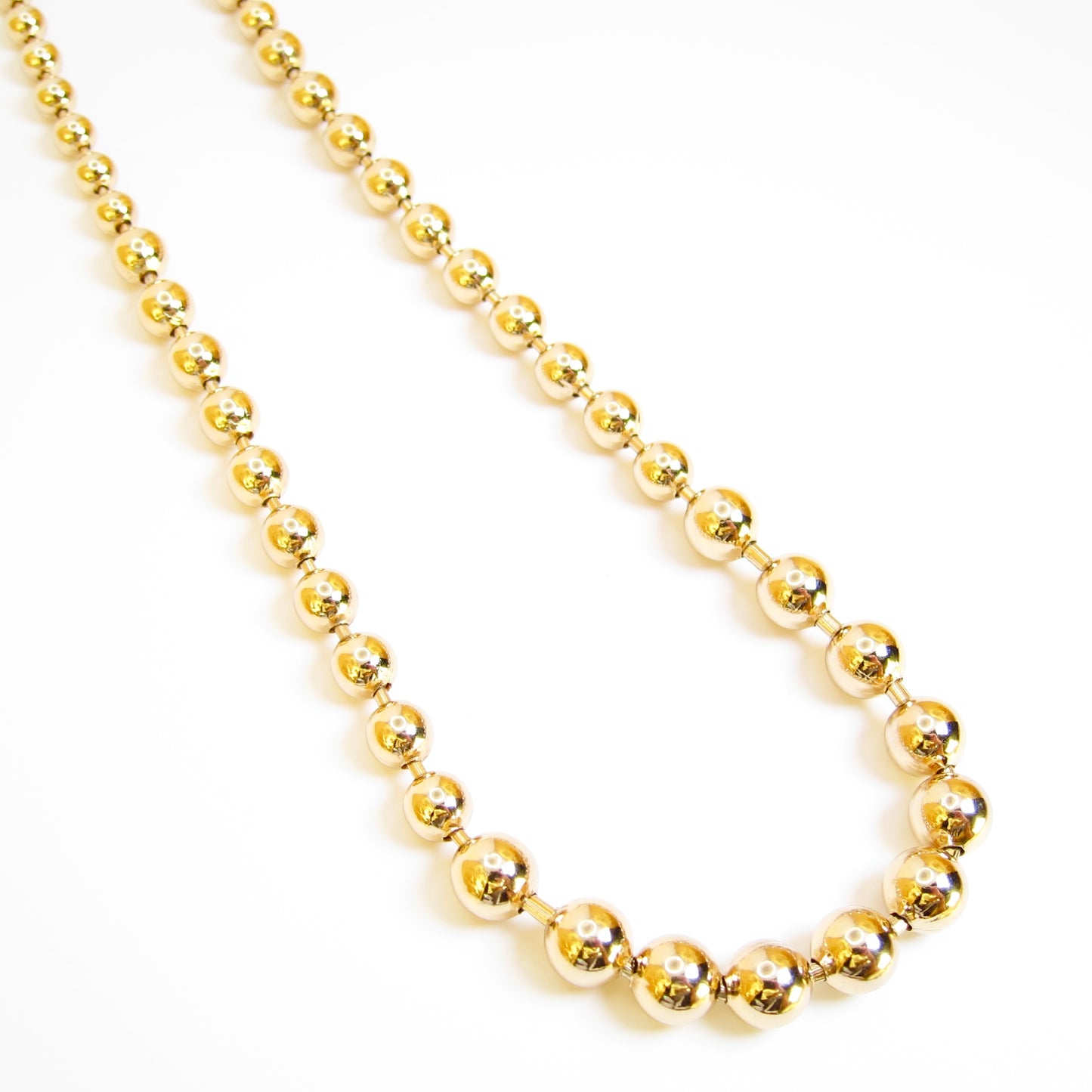 Christian Dior Vintage Ball Chain Golden Necklace