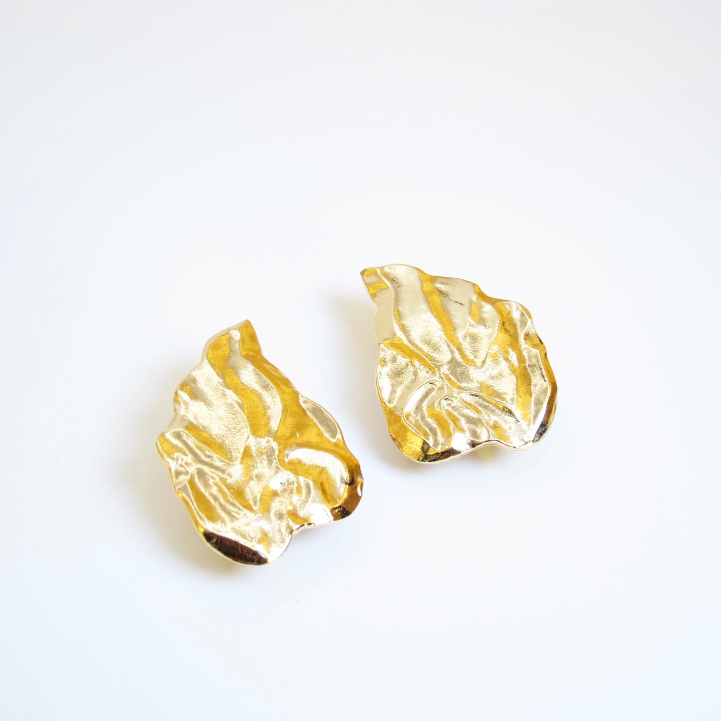 Yves Saint Laurent Vintage Stylish Golden Clip-on Earrings