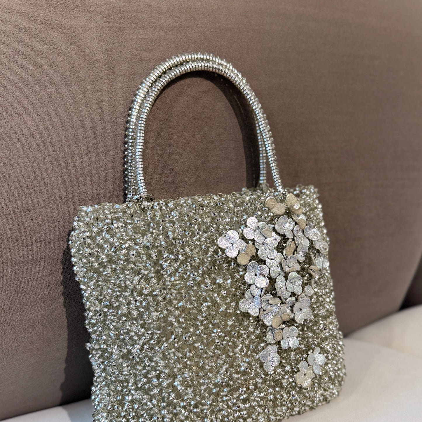 Anteprima Silver Wire Clover Motif Handbag