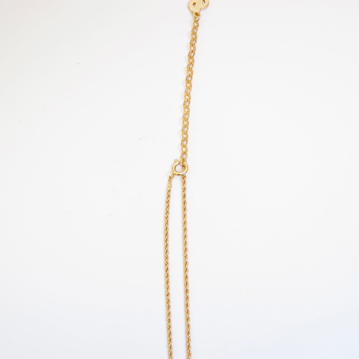 Christian Dior 復古 CD 標誌扭紋金色項鍊