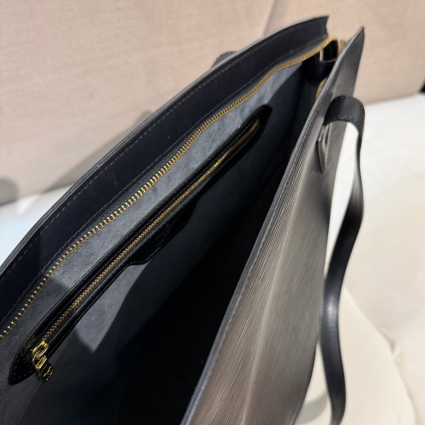 Louis Vuitton Vintage Saint Jacques Epi Leather Tote Bag Noir Black