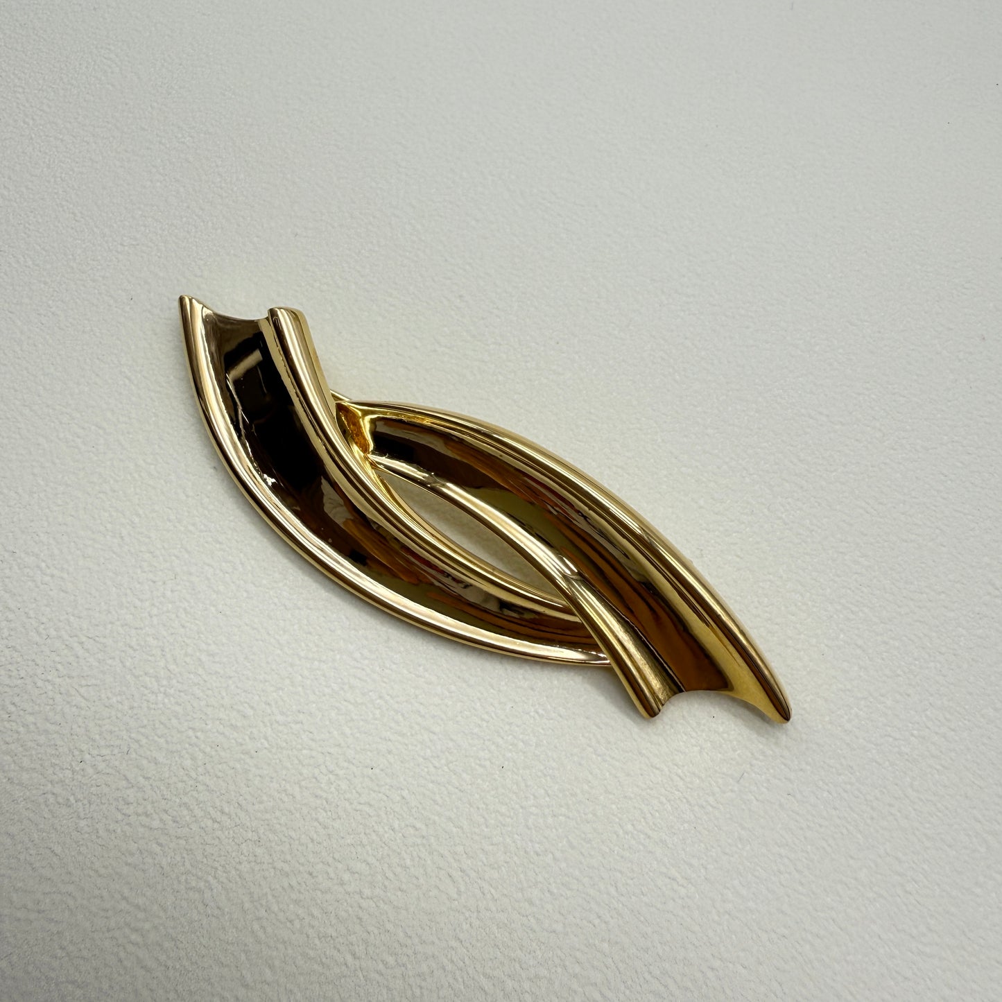Yves Saint Laurent Vintage Stylish Golden Brooch