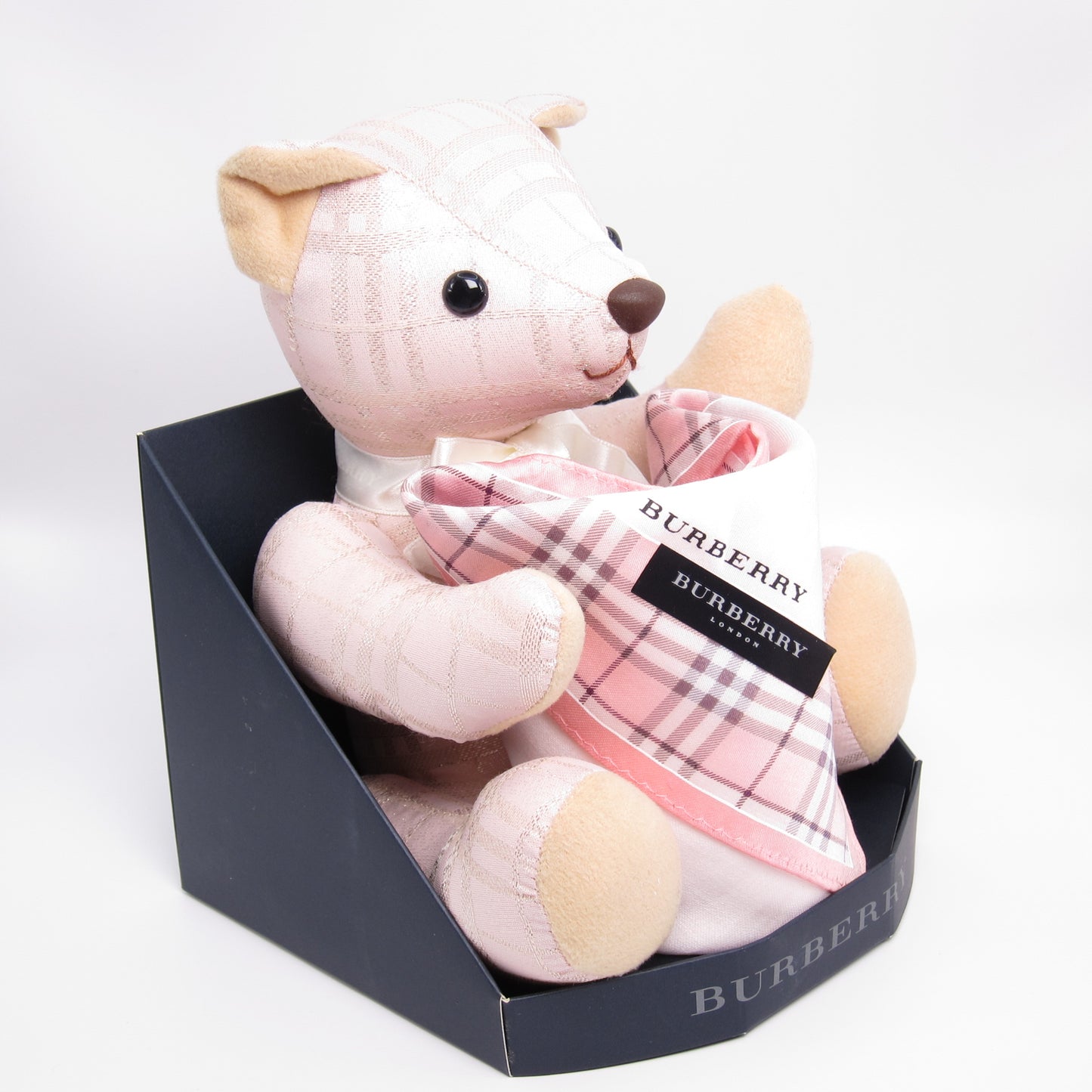 Burberry Vintage Teddy Bear and Handkerchief Box Set
