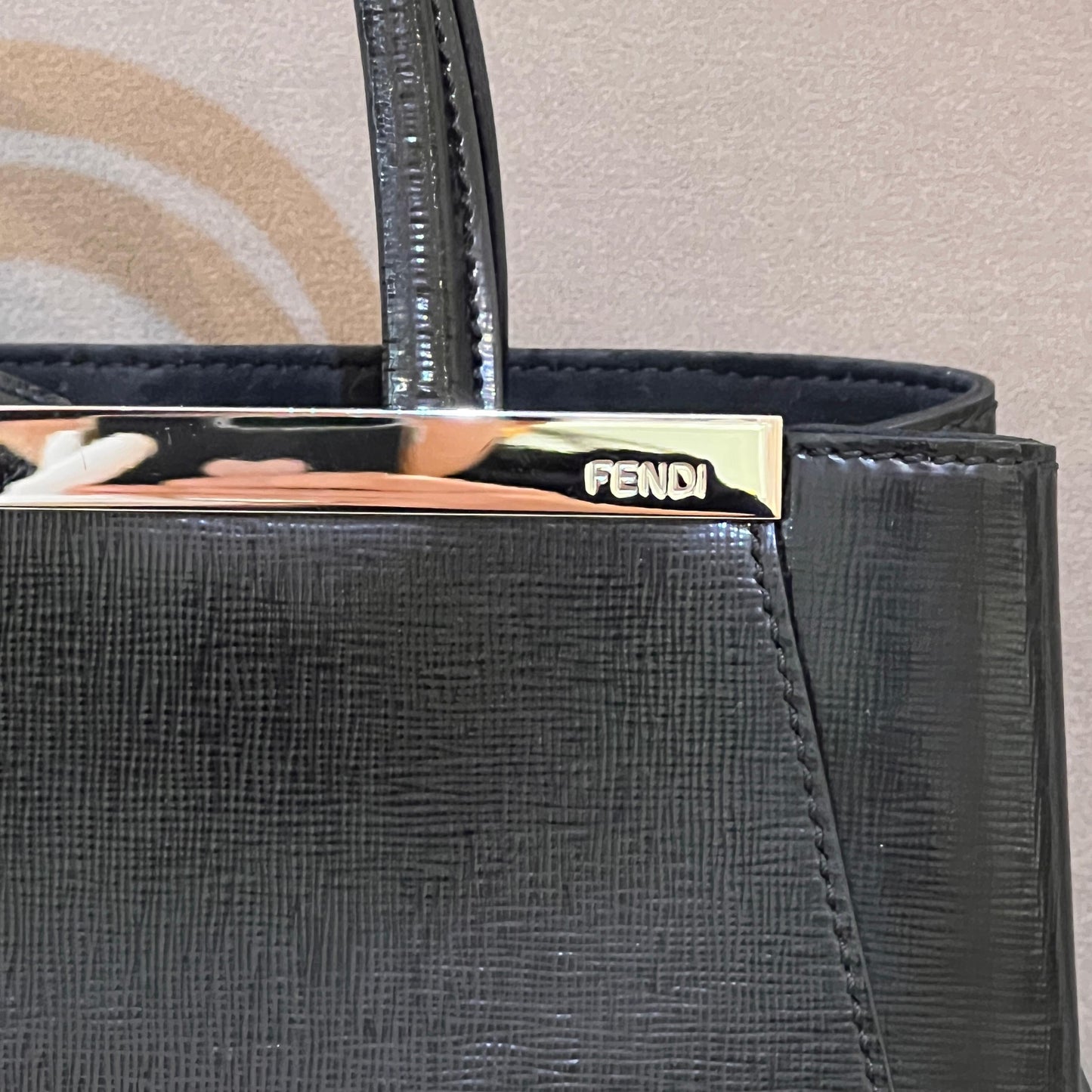 Fendi Vintage 2Jours Black Leather 2-Way Shoulder Bag