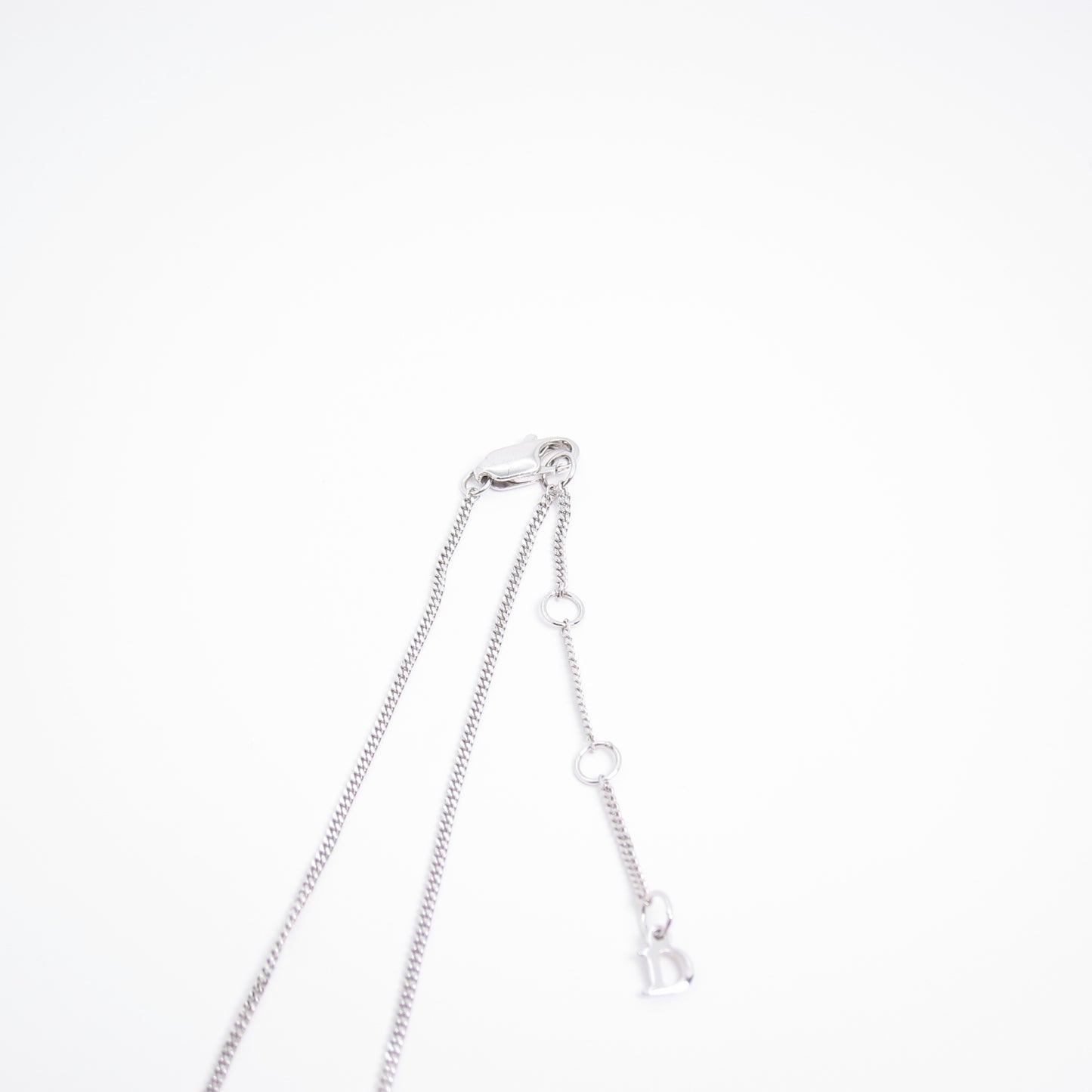 Christian Dior Vintage Dior Logo Silver Necklace