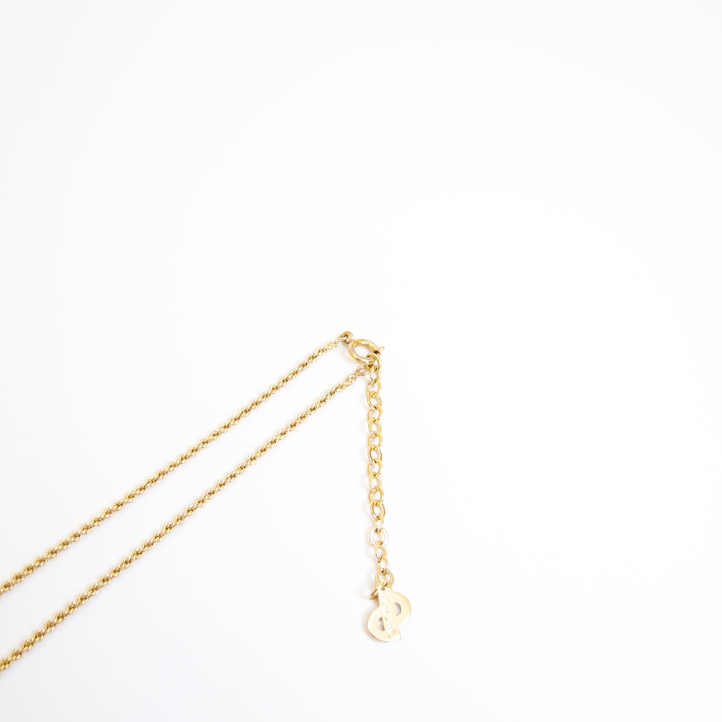 Christian Dior Vintage Stylish Rhinestone Golden Necklace