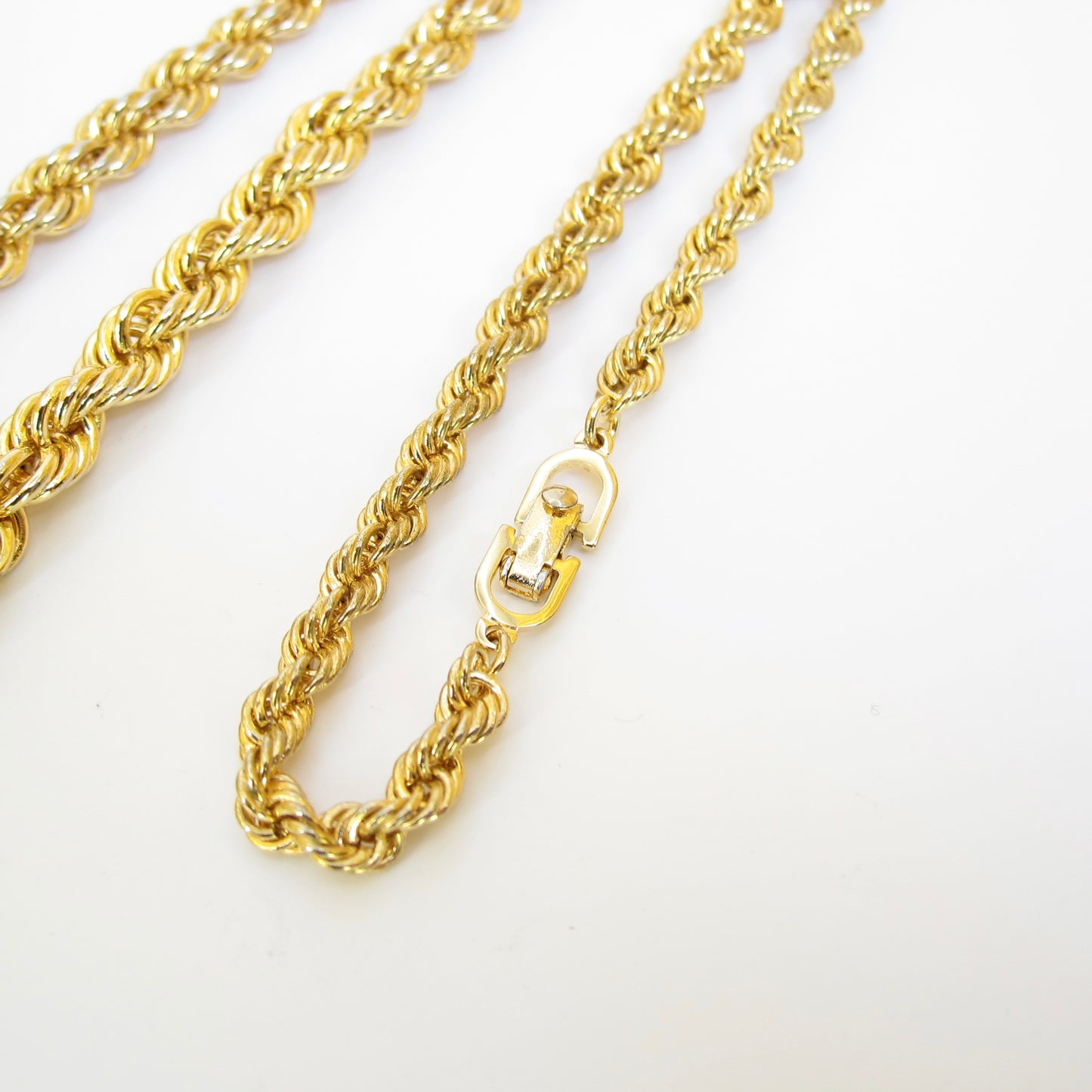 Christian Dior Vintage Twisted Golden Chain Necklace