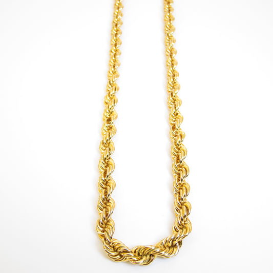 Christian Dior Vintage Twisted Golden Chain Necklace