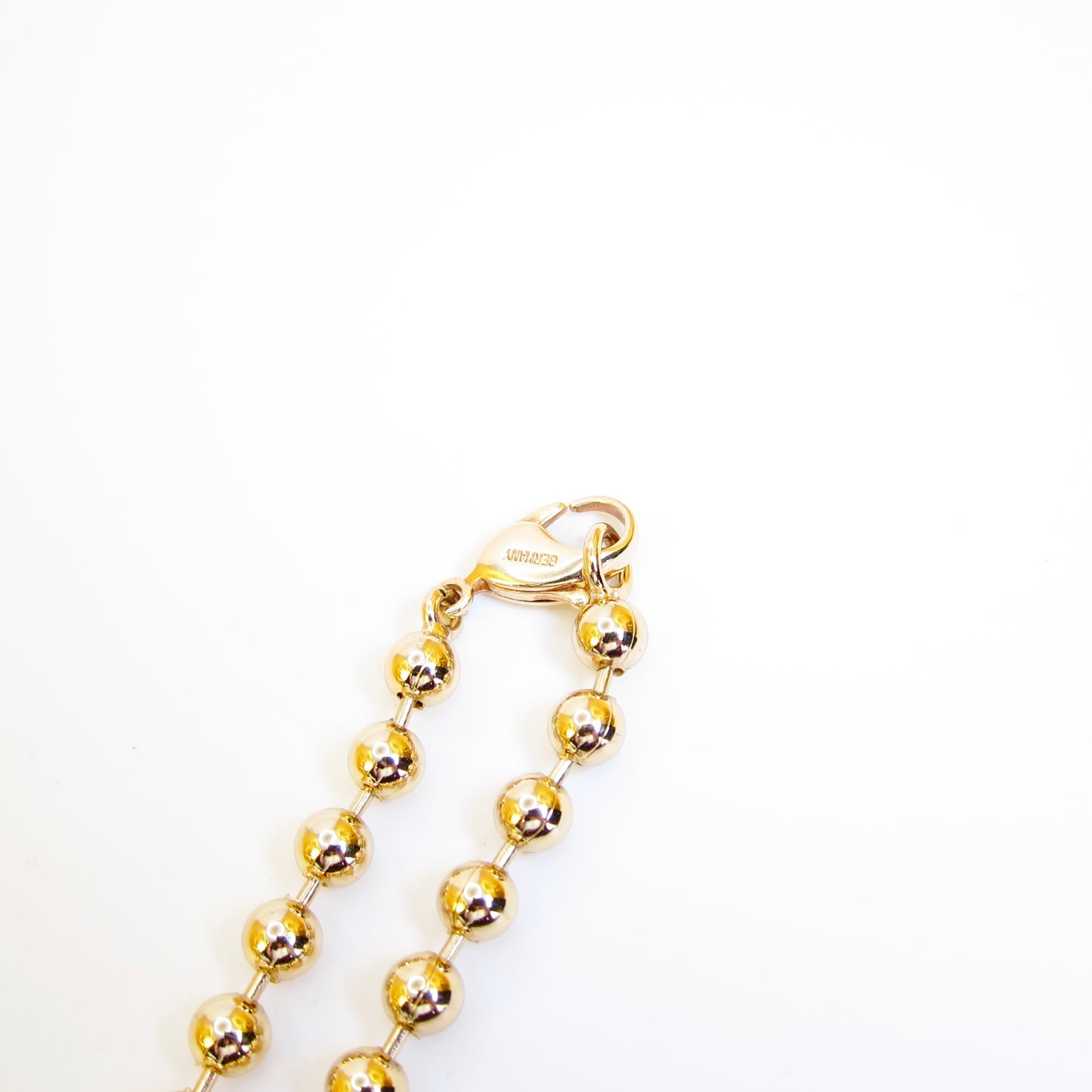 Christian Dior Vintage Ball Chain Golden Necklace