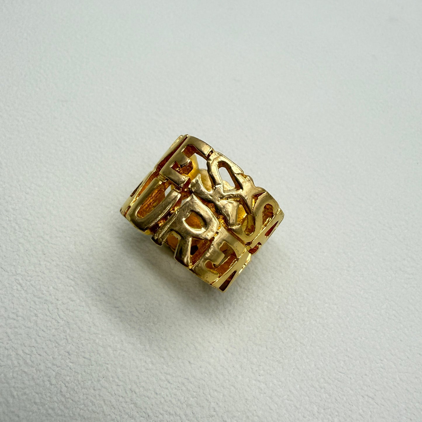 Yves Saint Laurent Vintage Logo Golden Ring #14