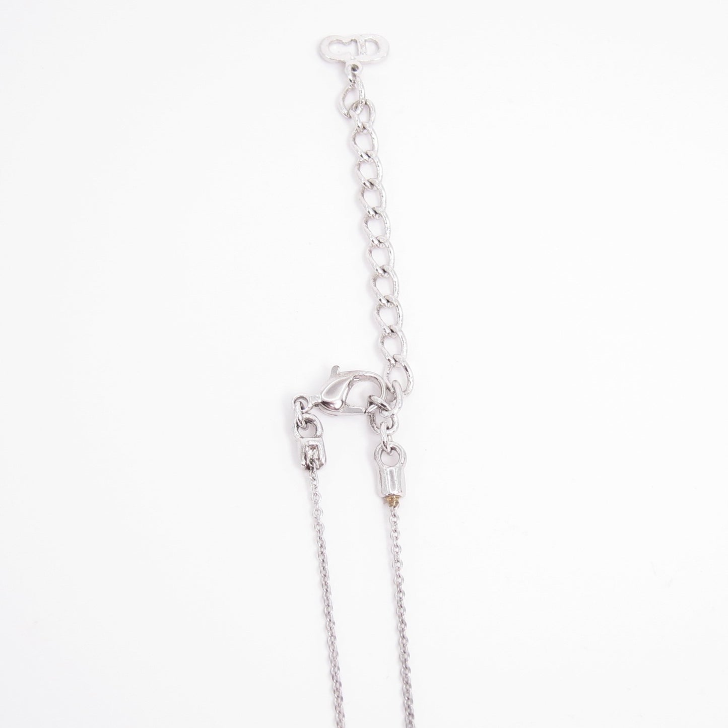 Christian Dior Vintage Dior Logo Silver Necklace