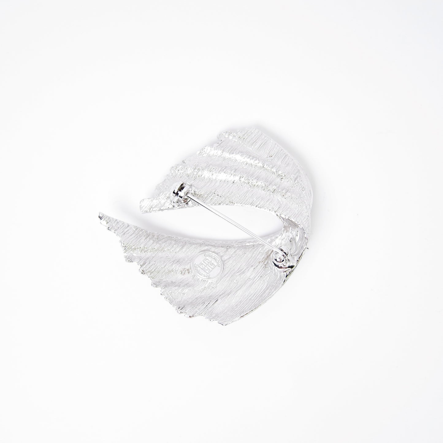 Givenchy Vintage Stylish Rhinestone Silver Brooch