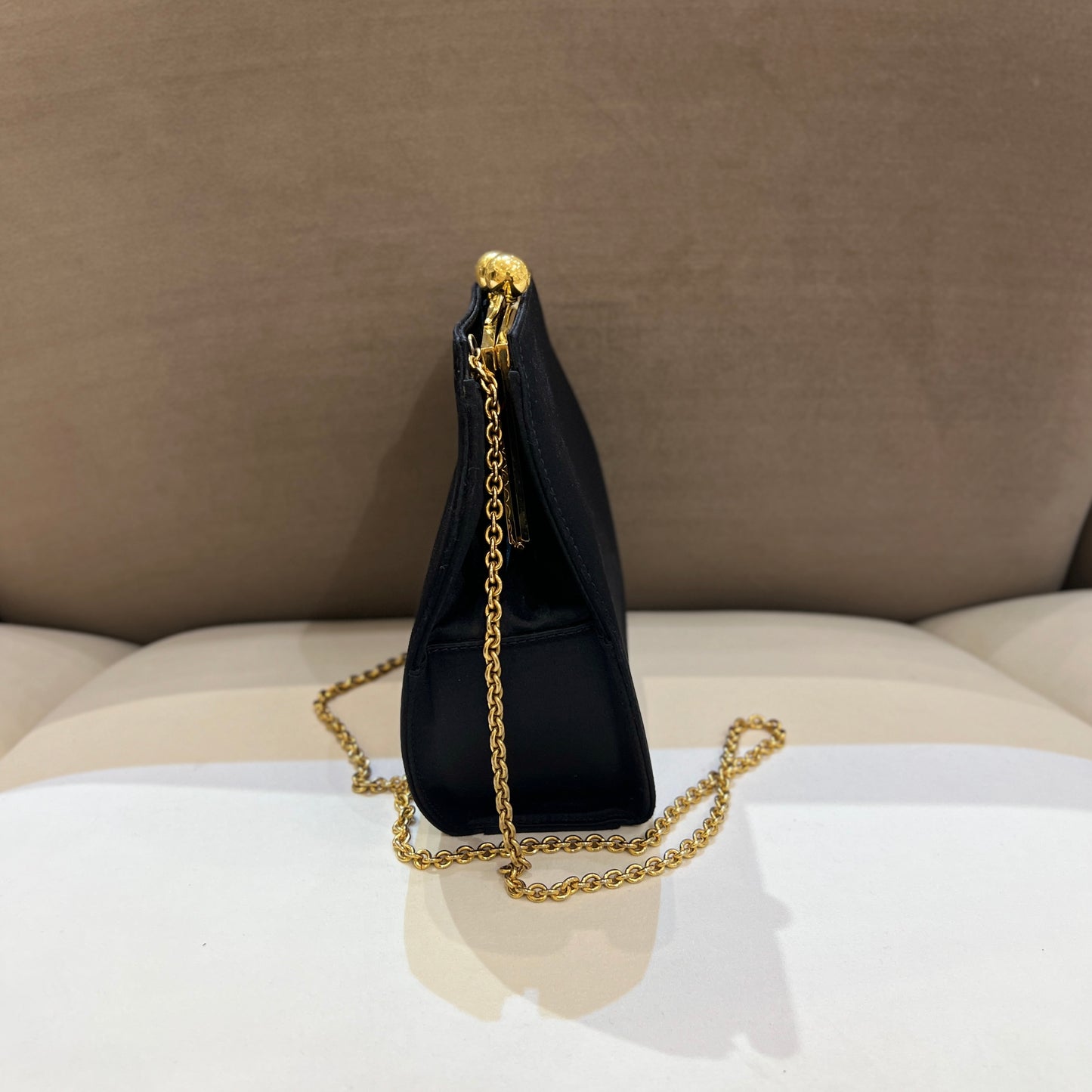 Celine Vintage 星球扣黑色染色單肩包