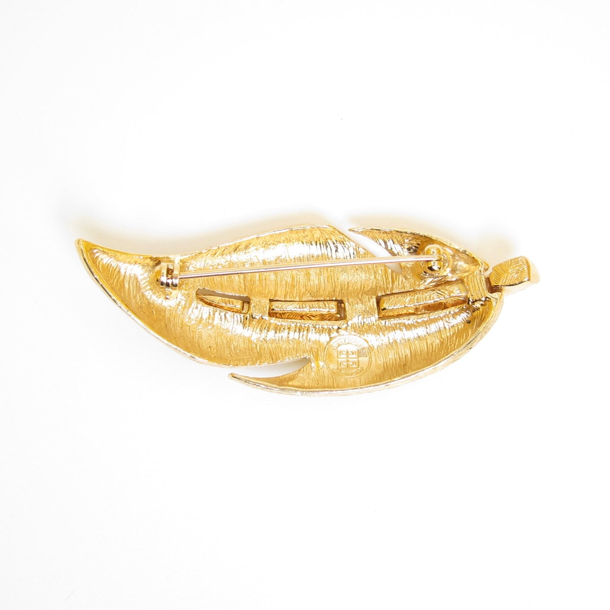 Givenchy Vintage Leaf Motif Golden Brooch