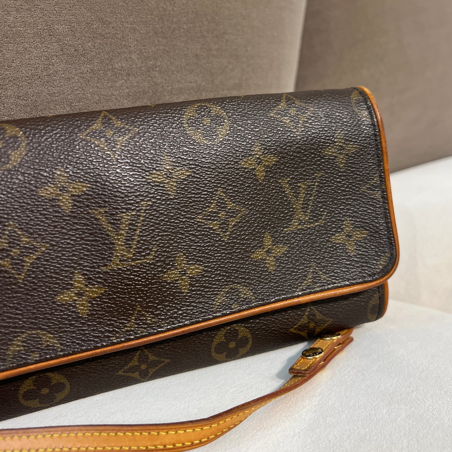 Louis Vuitton Vintage Classic Monogram Canvas Pochette Twin Shoulder Bag