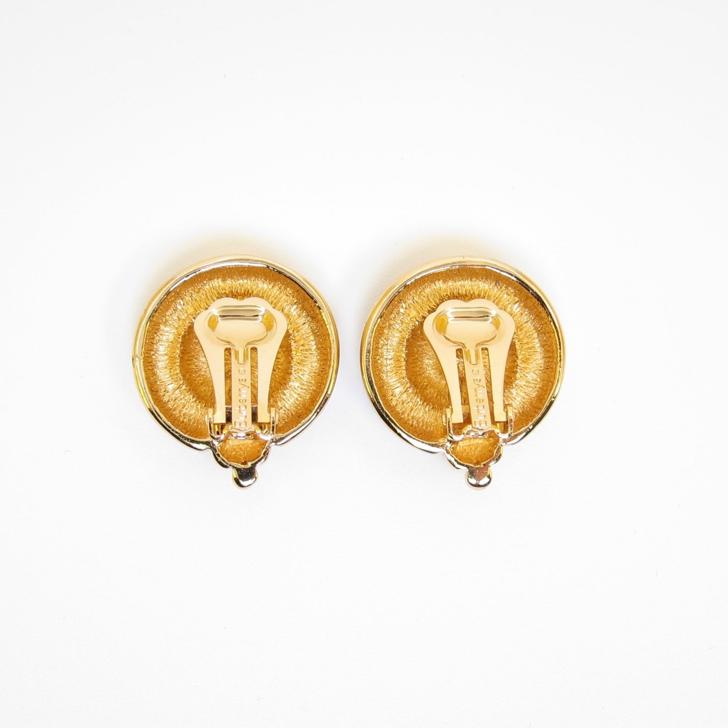 Burberry Vintage Green & Gold-Tone Clip-On Earrings