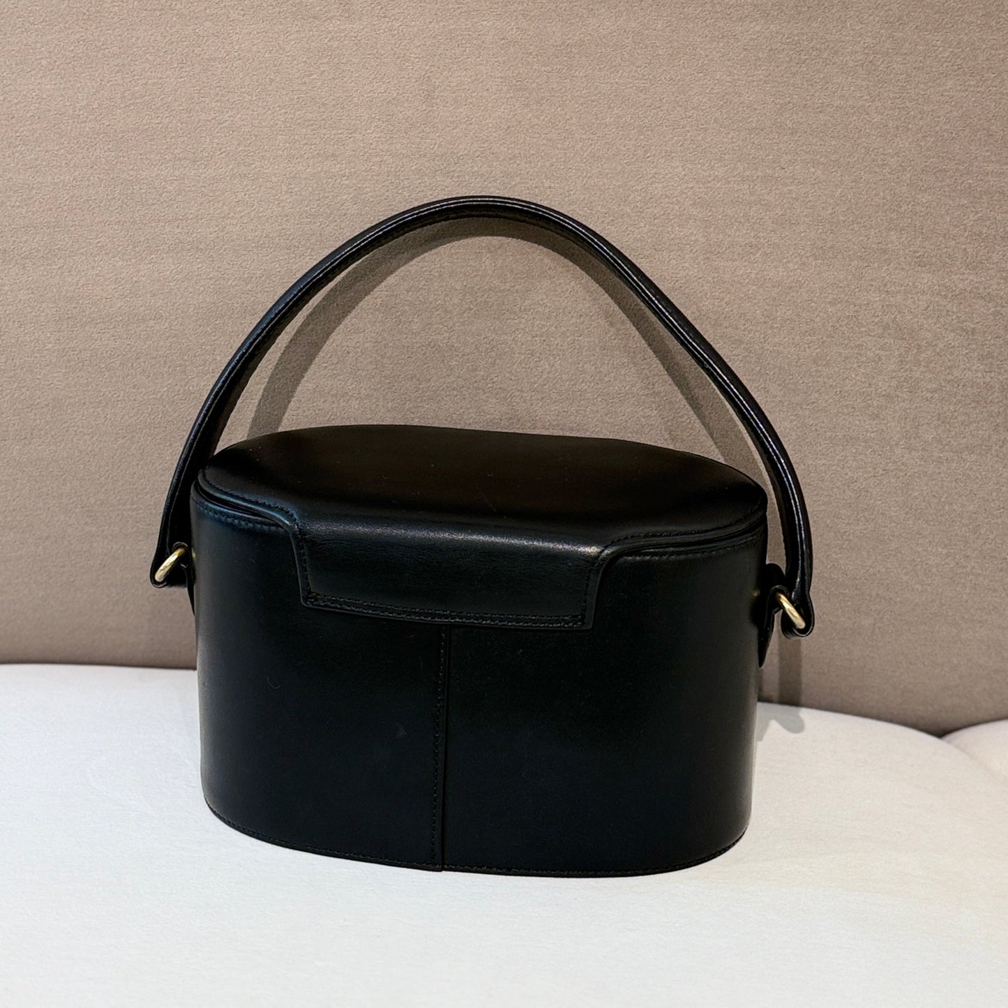 Givenchy Vintage Golden Buckle Oval Shape Top Handle Handbag