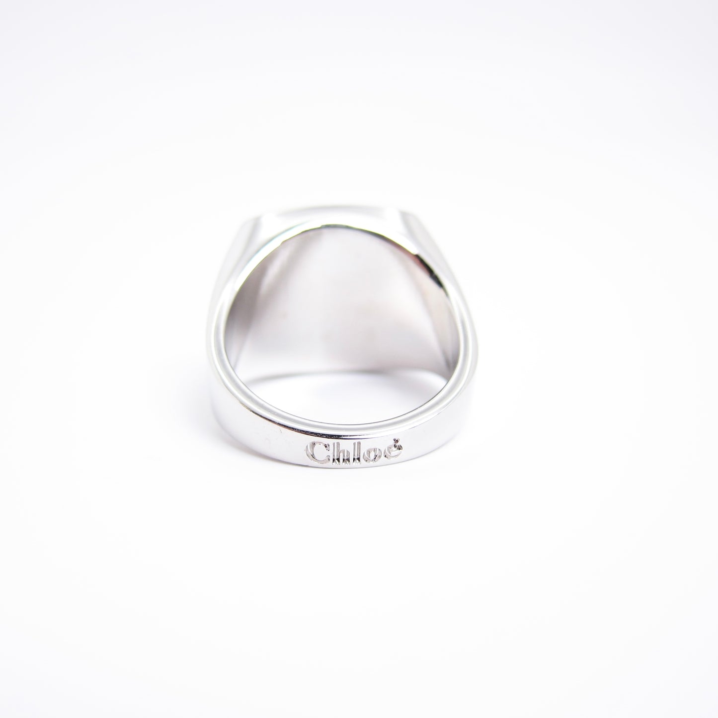 Chloe Vintage C Logo Silver Ring #13.5