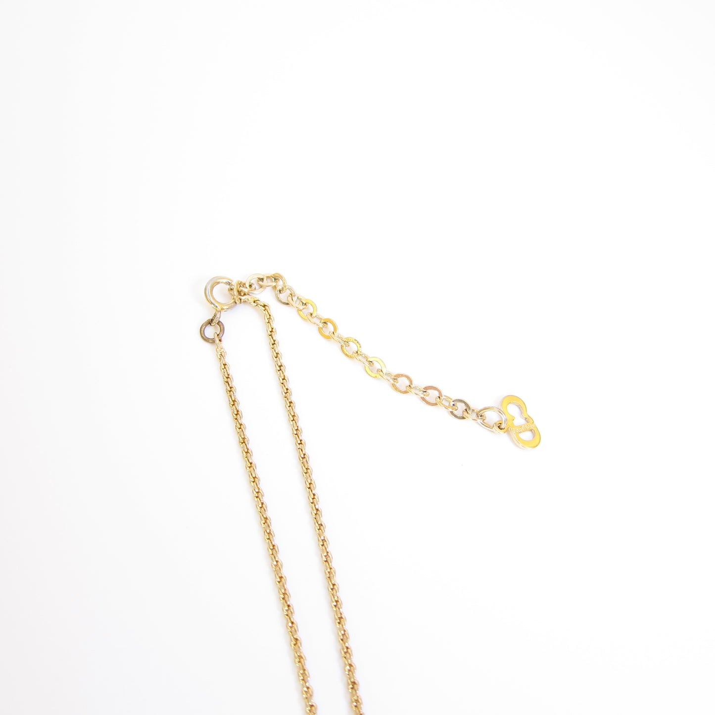 Christian Dior Vintage CD Logo Golden Necklace