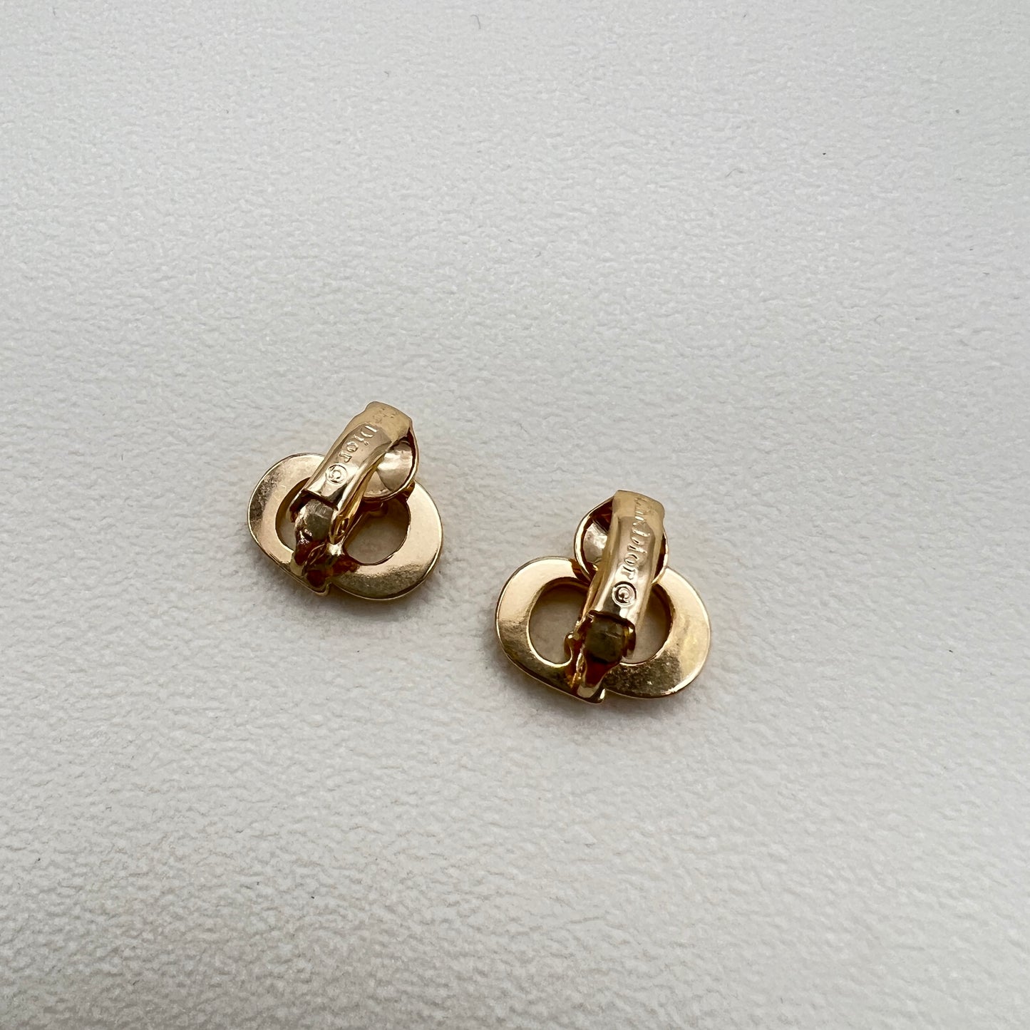 Imperfect - Christian Dior Vintage CD Logo Golden Clip-on Earrings