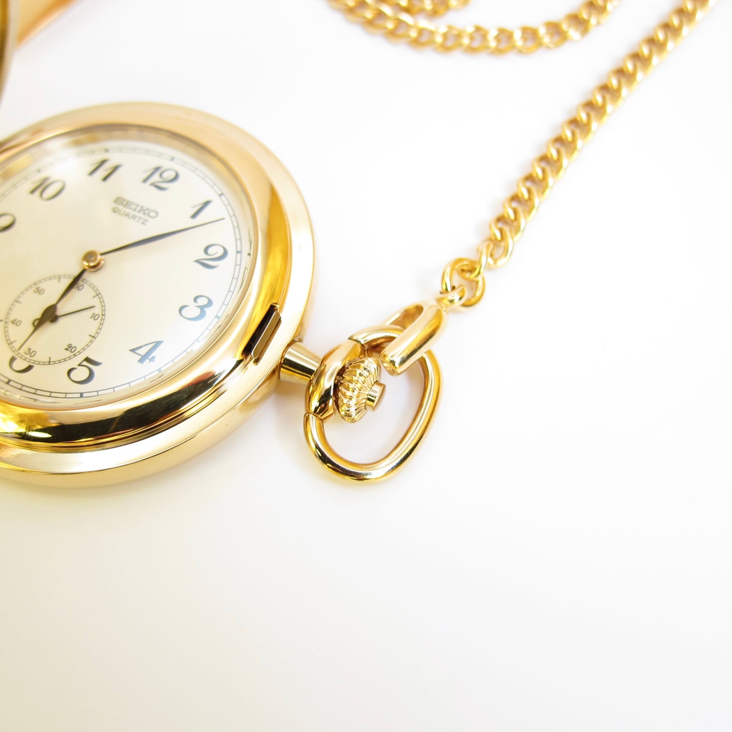 Seiko Vintage Ivory Face Golden Pocket Watch