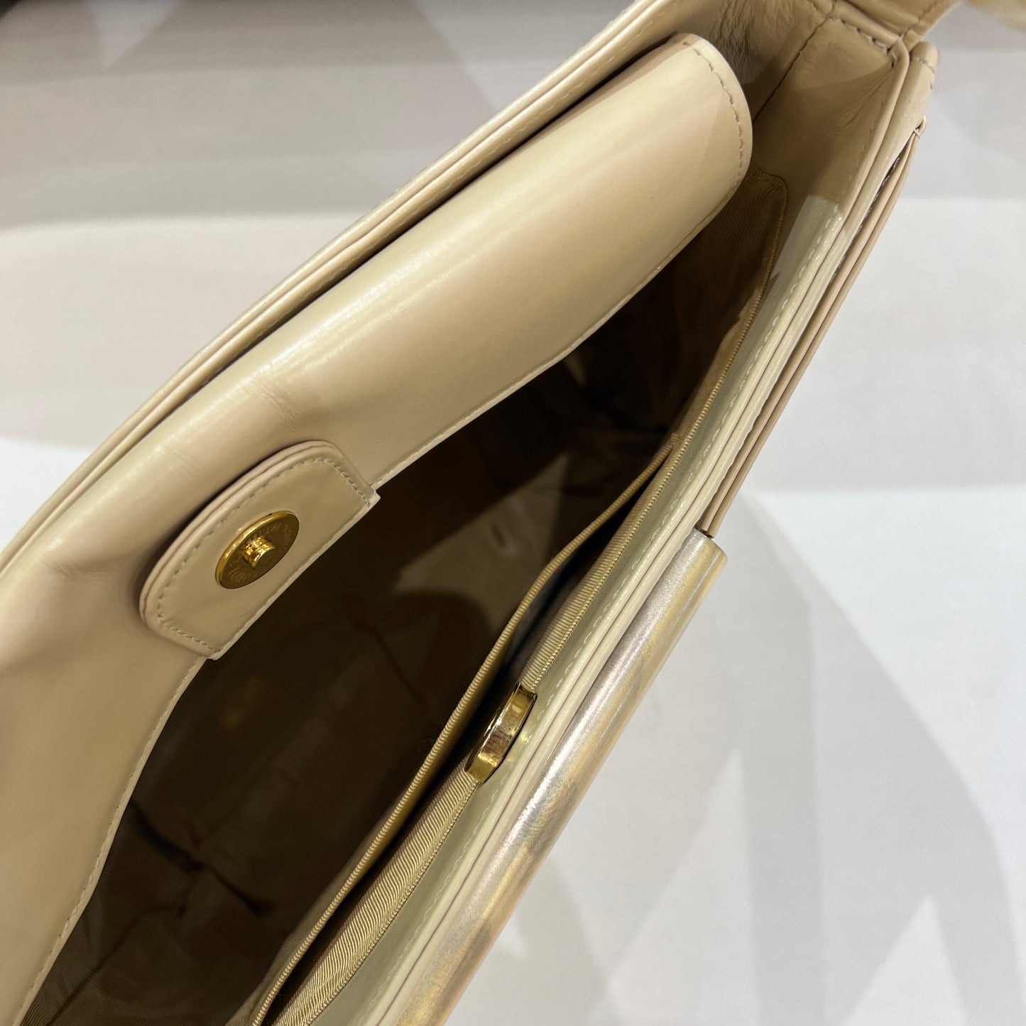 Givenchy Vintage Beige Leather With Golden Hardware