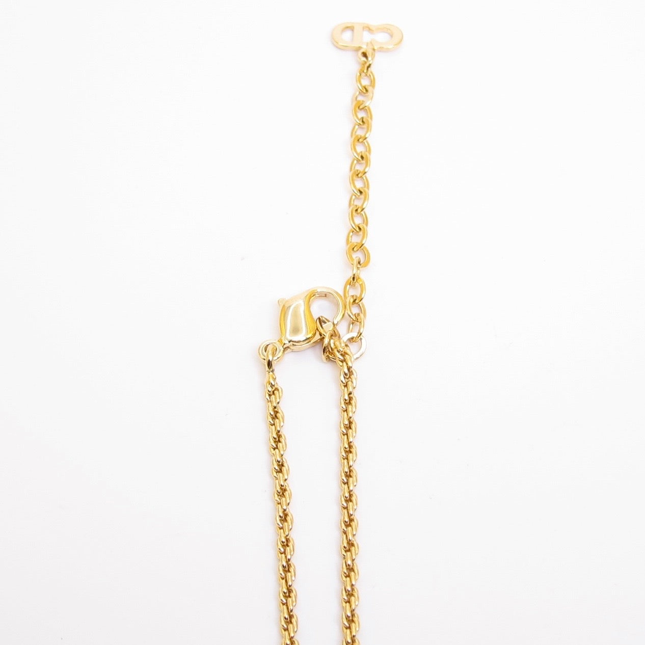 Christian Dior Vintage Perfume Bottle Pendant Golden Necklace