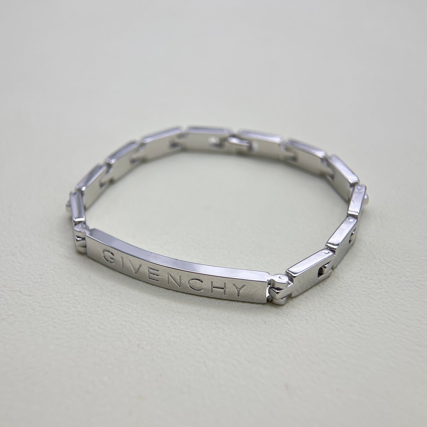 Givenchy Vintage Givenchy Logo Silver Bracelet
