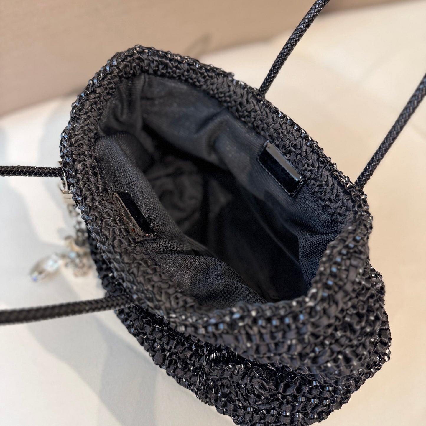 Anteprima Black Wire Bag Charm Handbag | Hong Kong Vintage Store