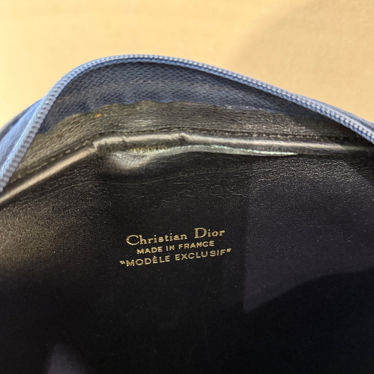 Christian Dior Navy Trotter Patten Shoulder Bag