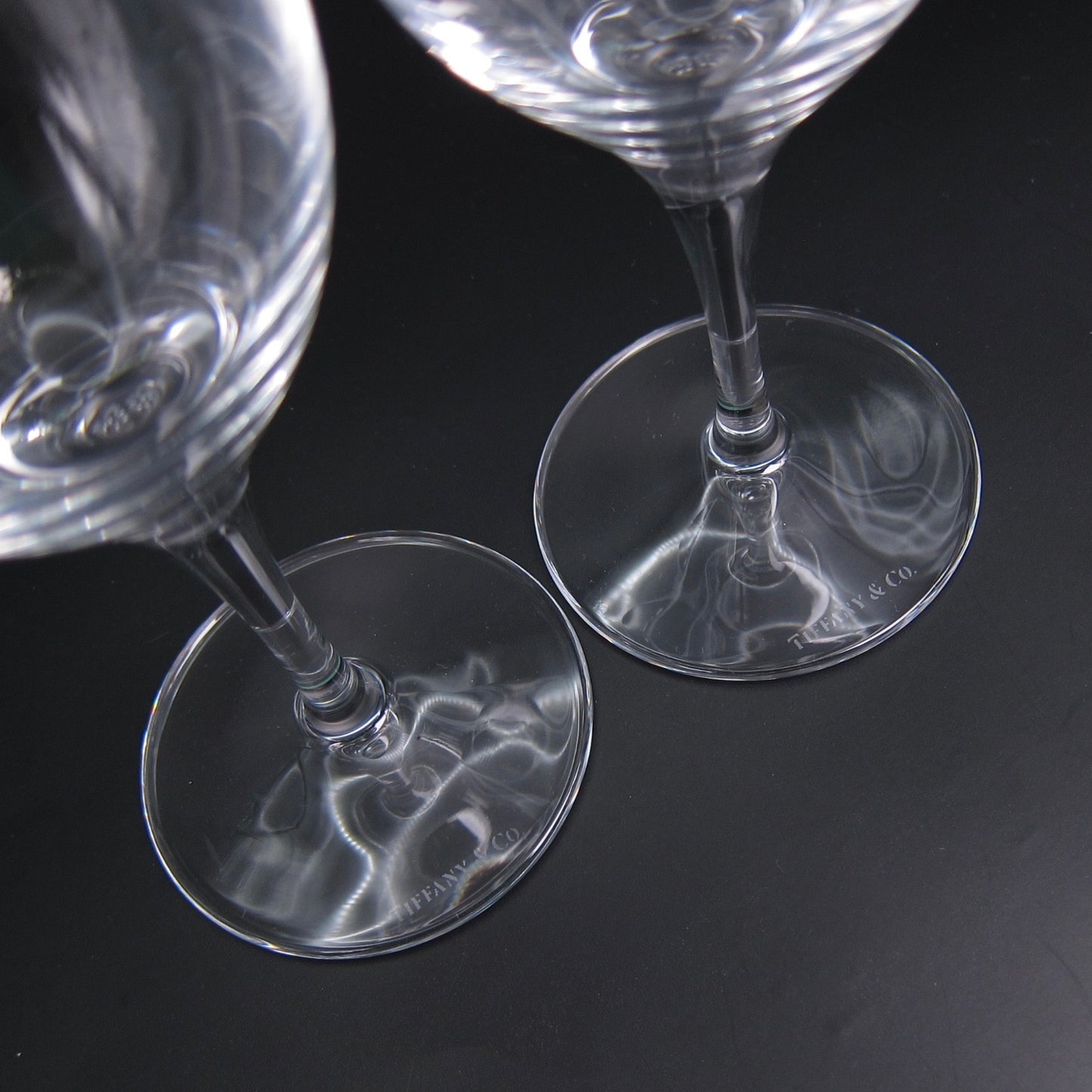 Tiffany Vintage Swing Crystal Wine Glasses Set of 2