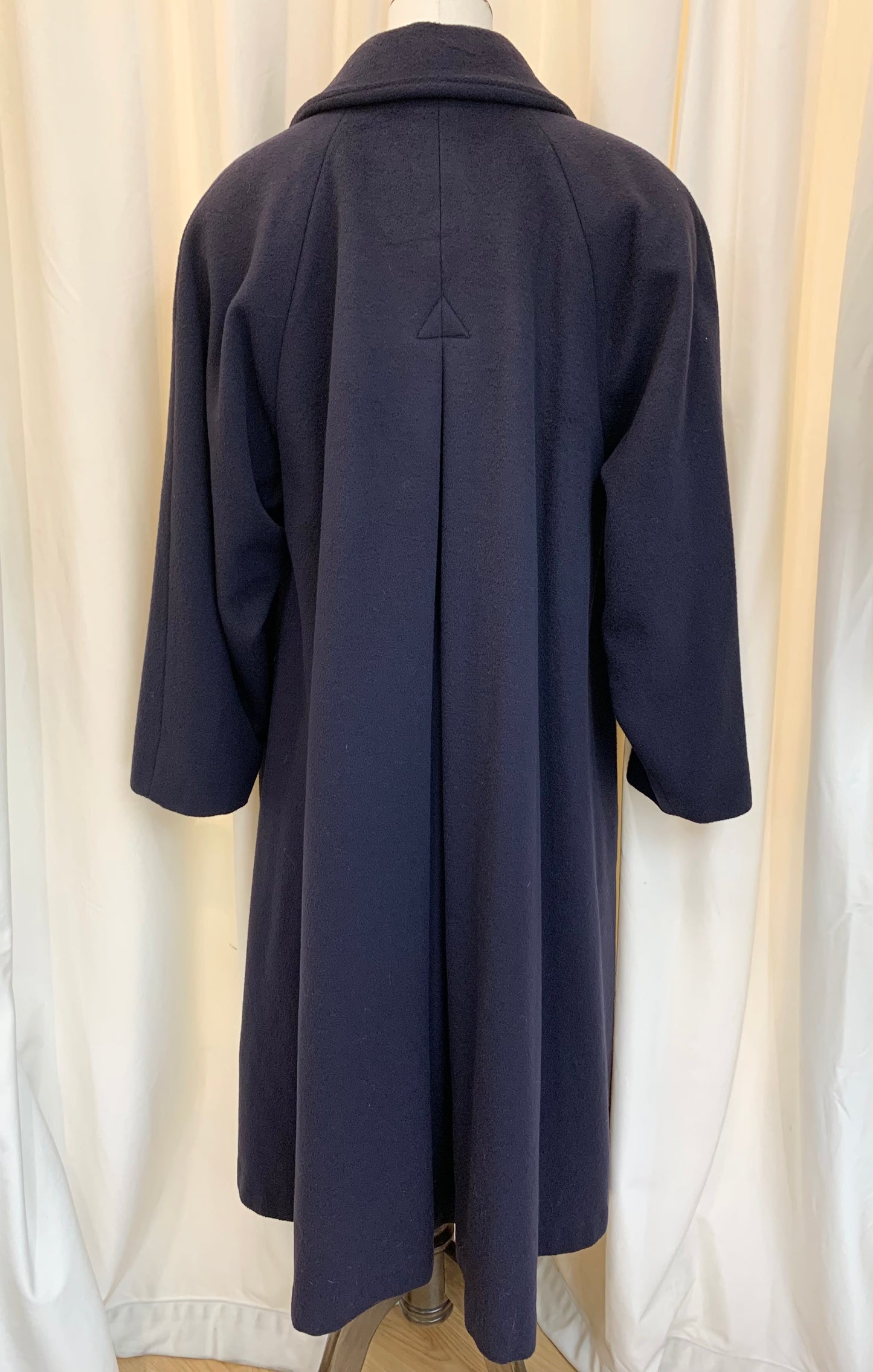 Christian Dior Vintage Navy Wool A-Line Coat Size 4