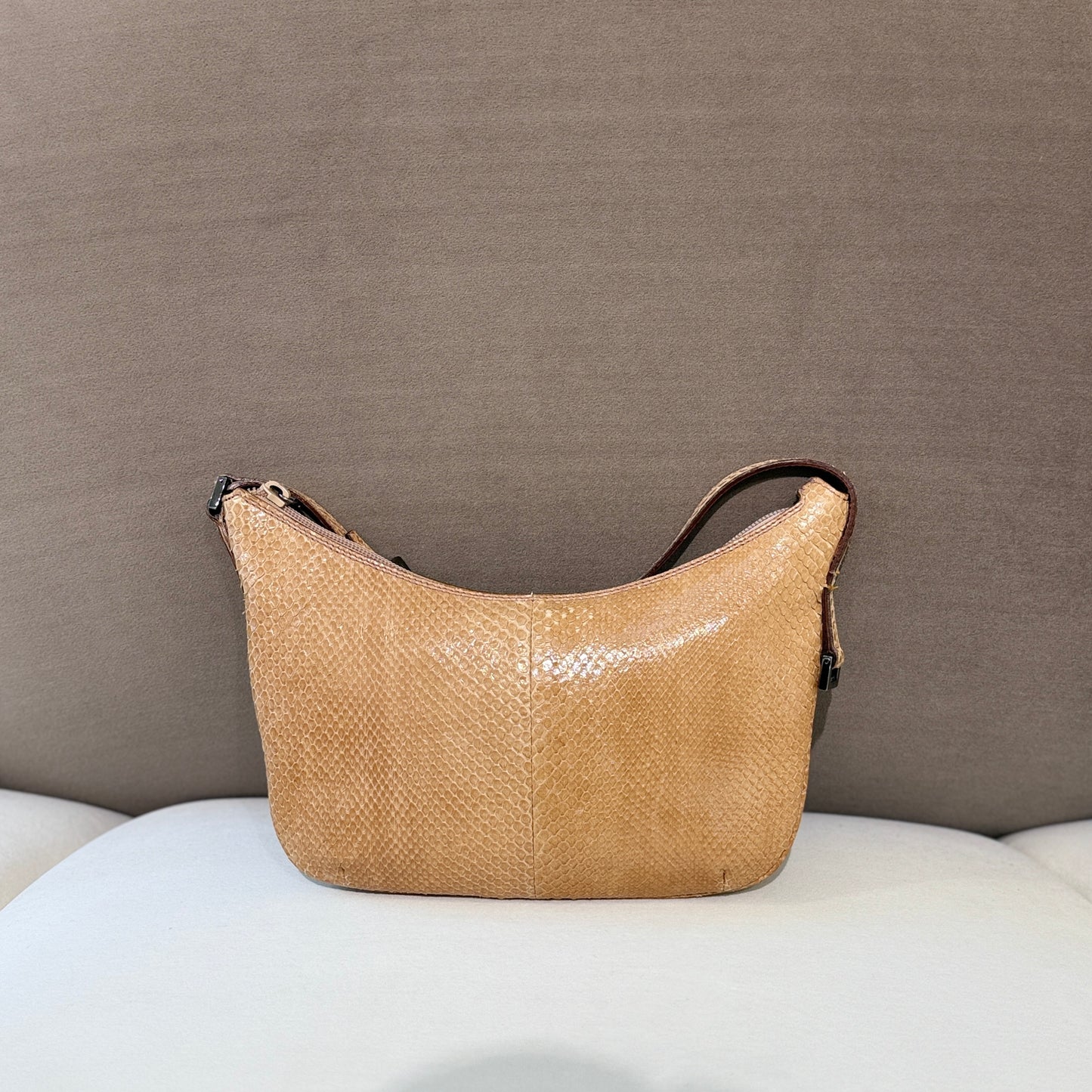 Gucci Tan Python Leather Hobo Shoulder Bag