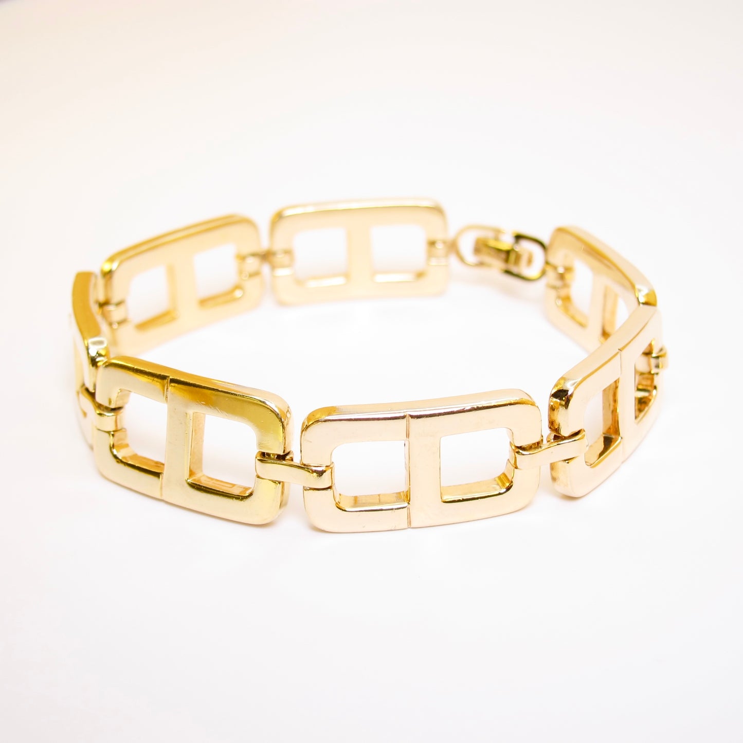 Christian Dior Vintage CD Logo Golden Bracelet