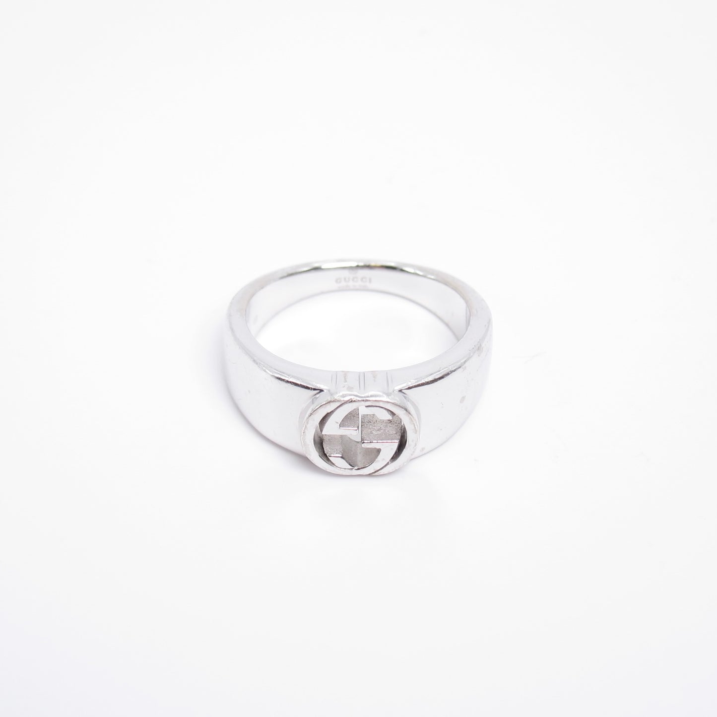 Gucci Vintage Interlocking G 925 Silver Ring