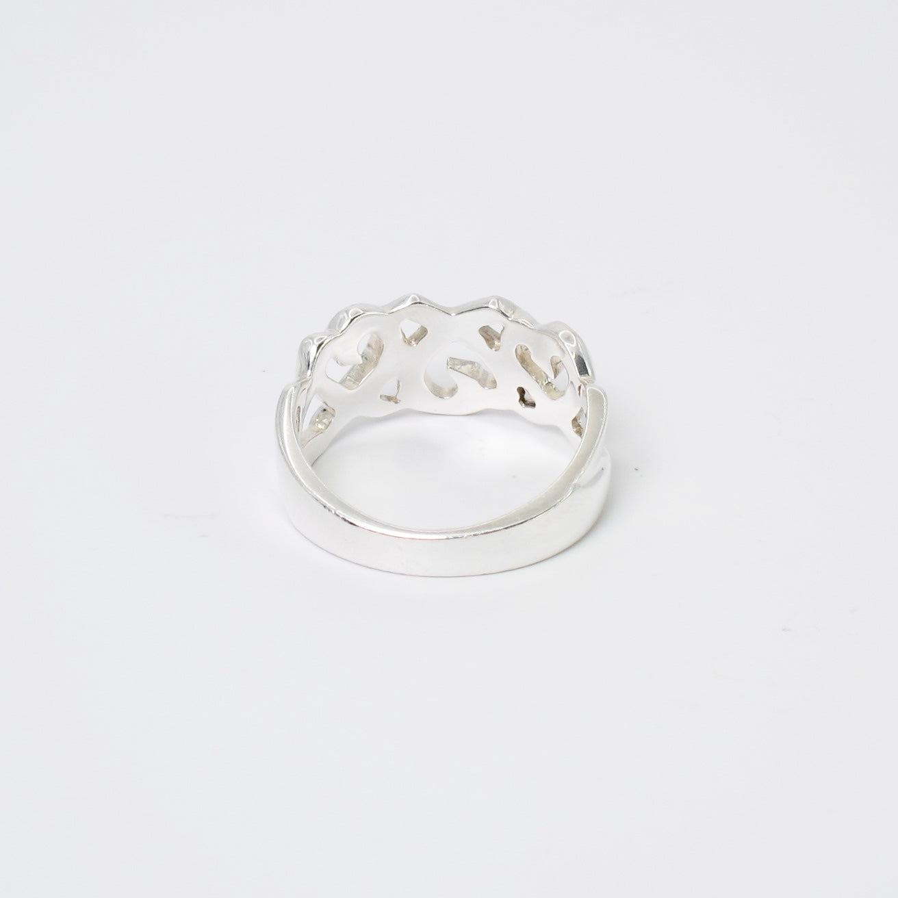 Tiffany Vintage Loving Heart 925 Silver Ring #11