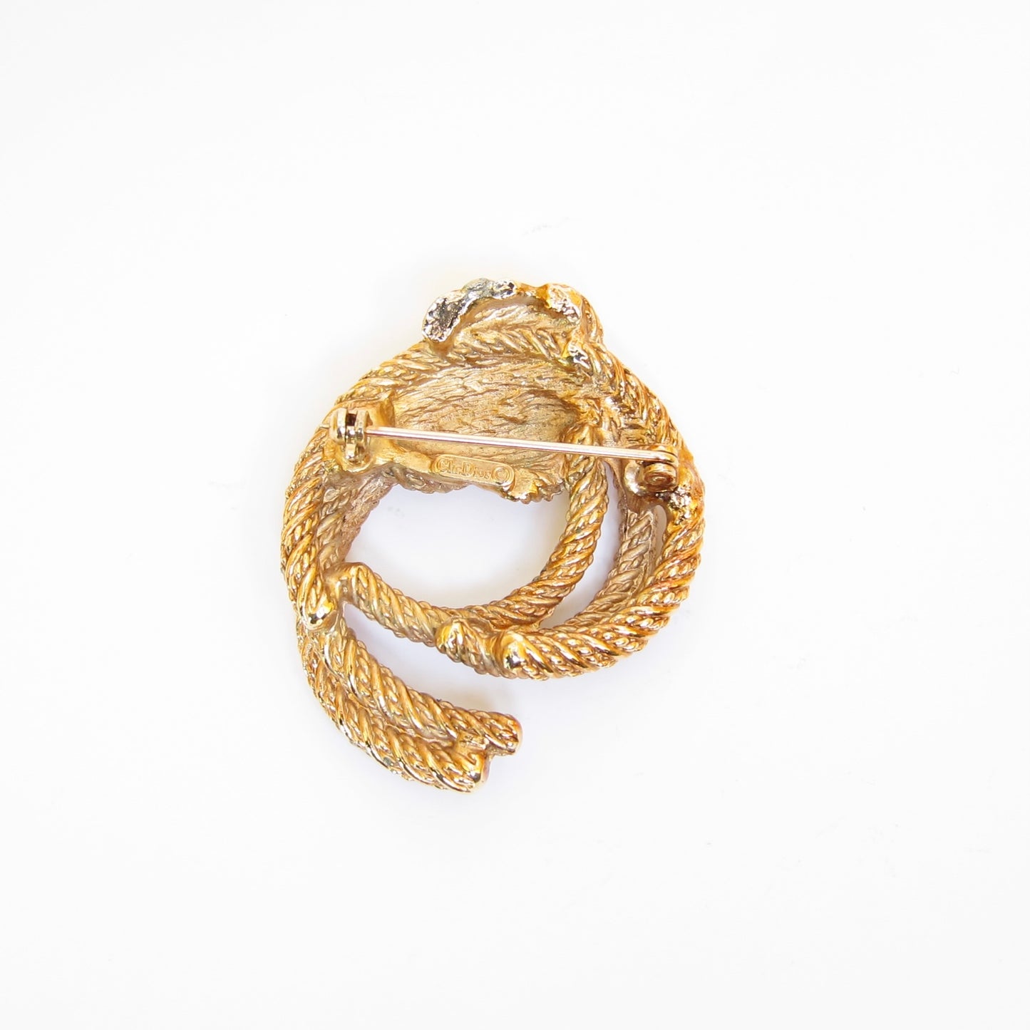 Christian Dior Vintage Rope Golden Brooch