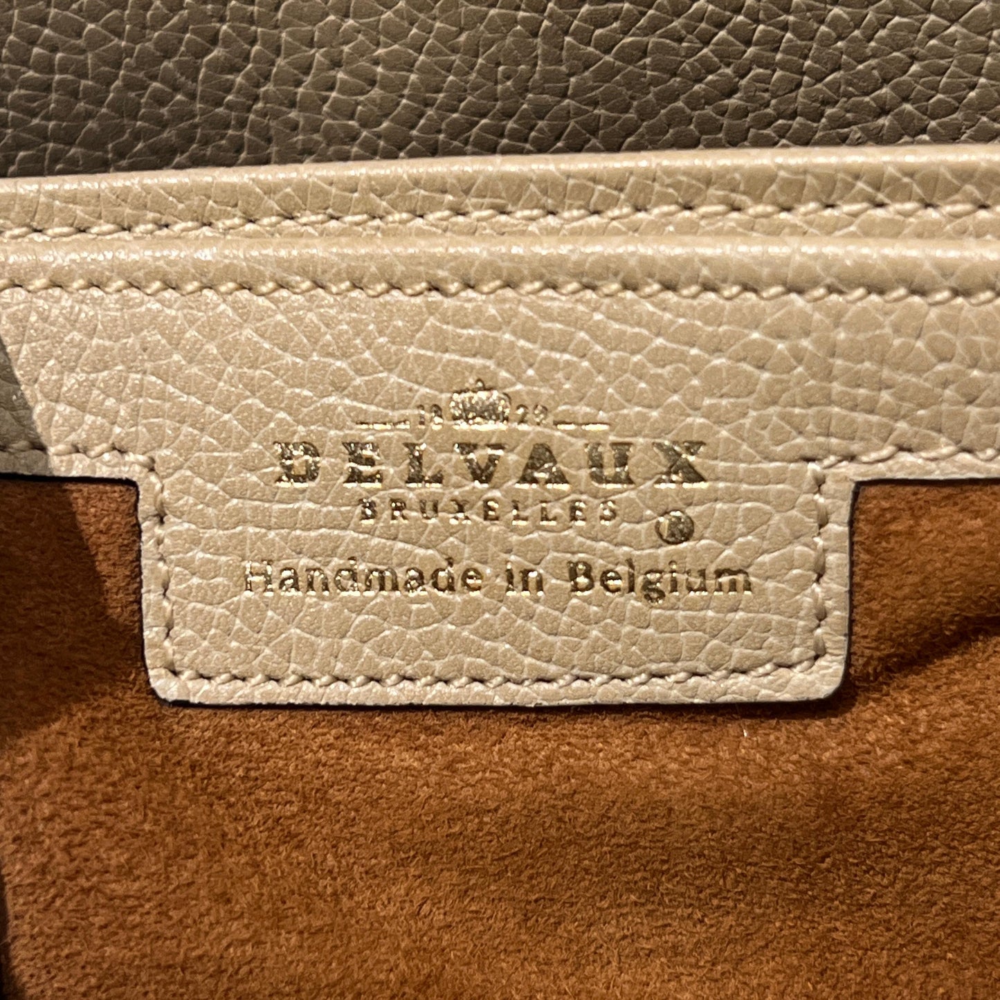 Delvaux Vintage Beige Grain Leather Tall Tote Handbag