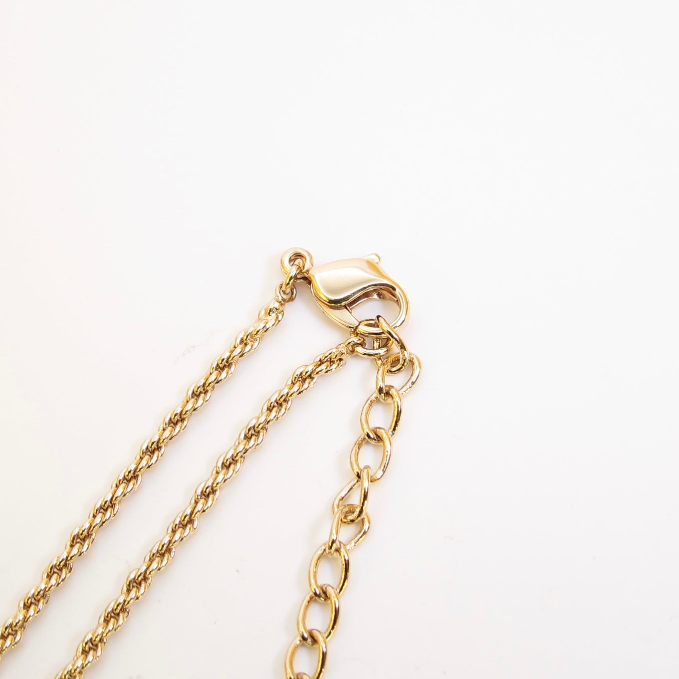 Christian Dior Vintage Stylish Rhinestone Pendant Golden Necklace