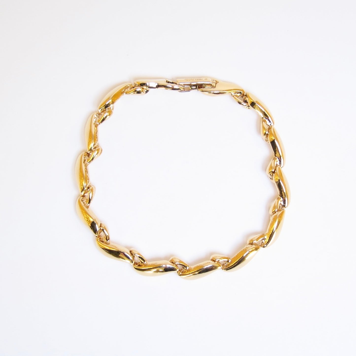 Nina Ricci Vintage Sculptural Wave Golden Bracelet