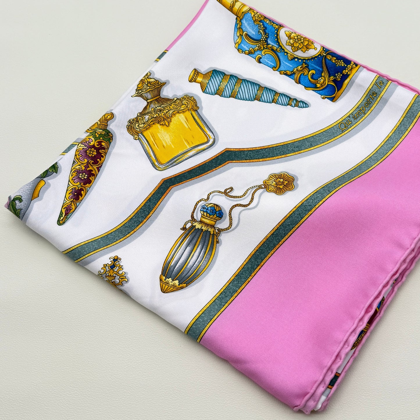Hermes Vintage Bottle Motif Scarf