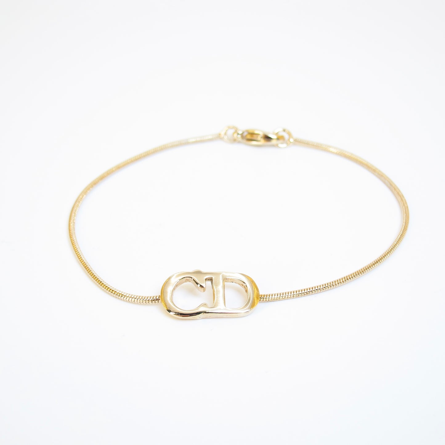 Christian Dior Vintage CD Logo Golden Bracelet