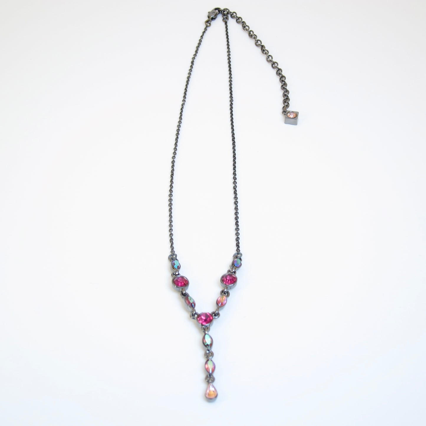 Givenchy Vintage Multi Color Stone Space Grey Necklace
