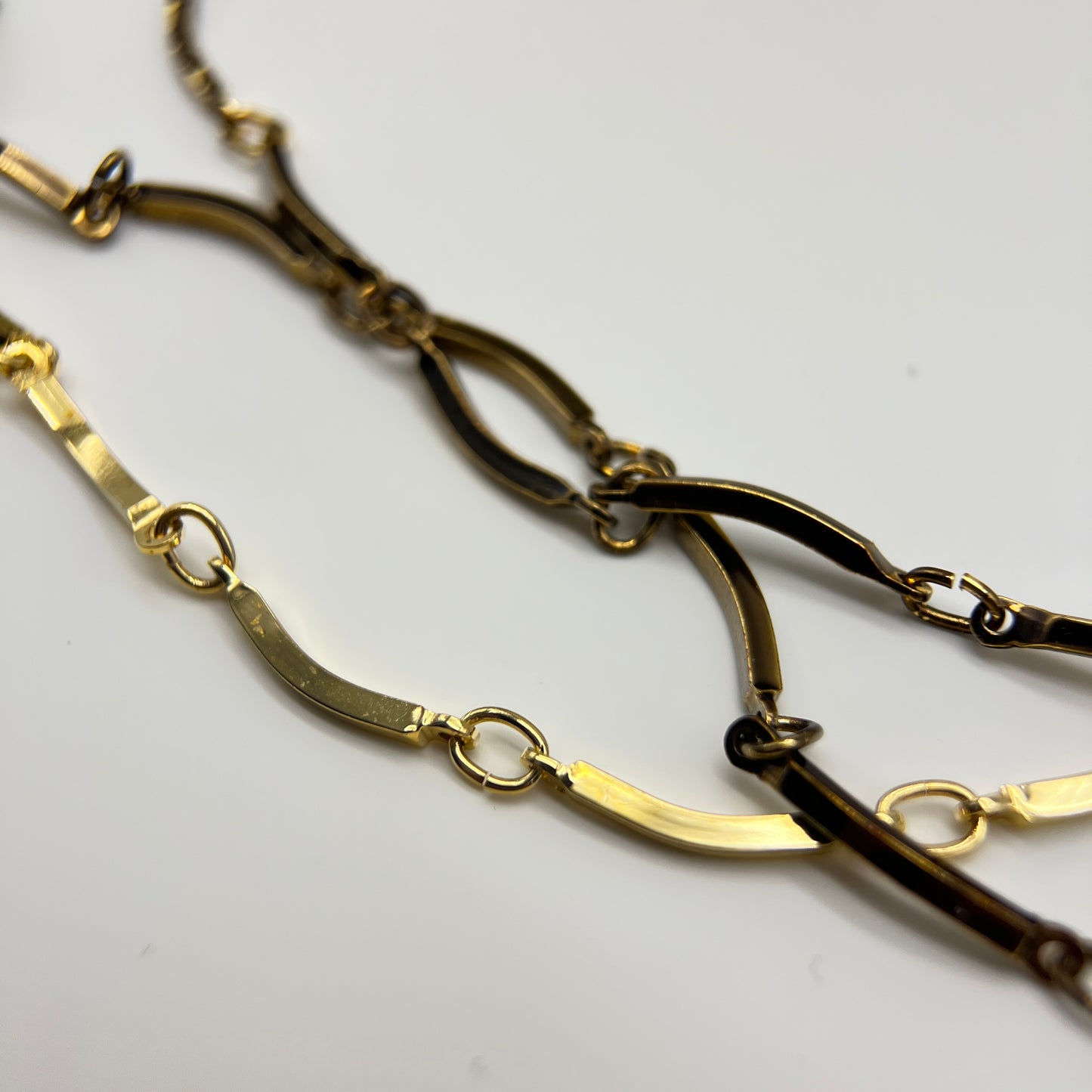 Yves Saint Laurent Vintage Three-Strand Golden Long Necklace